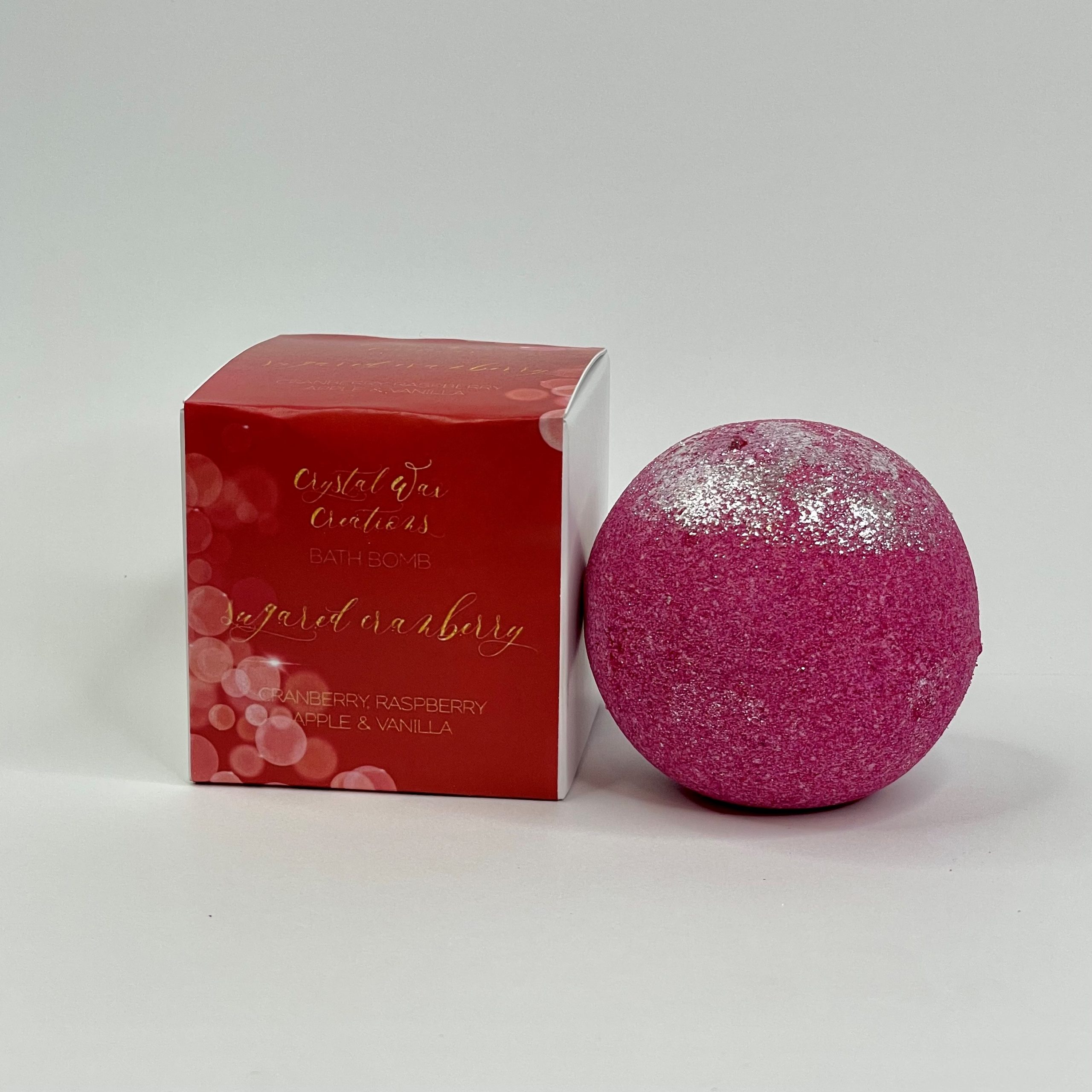 Sugared Cranberry Bath Bomb