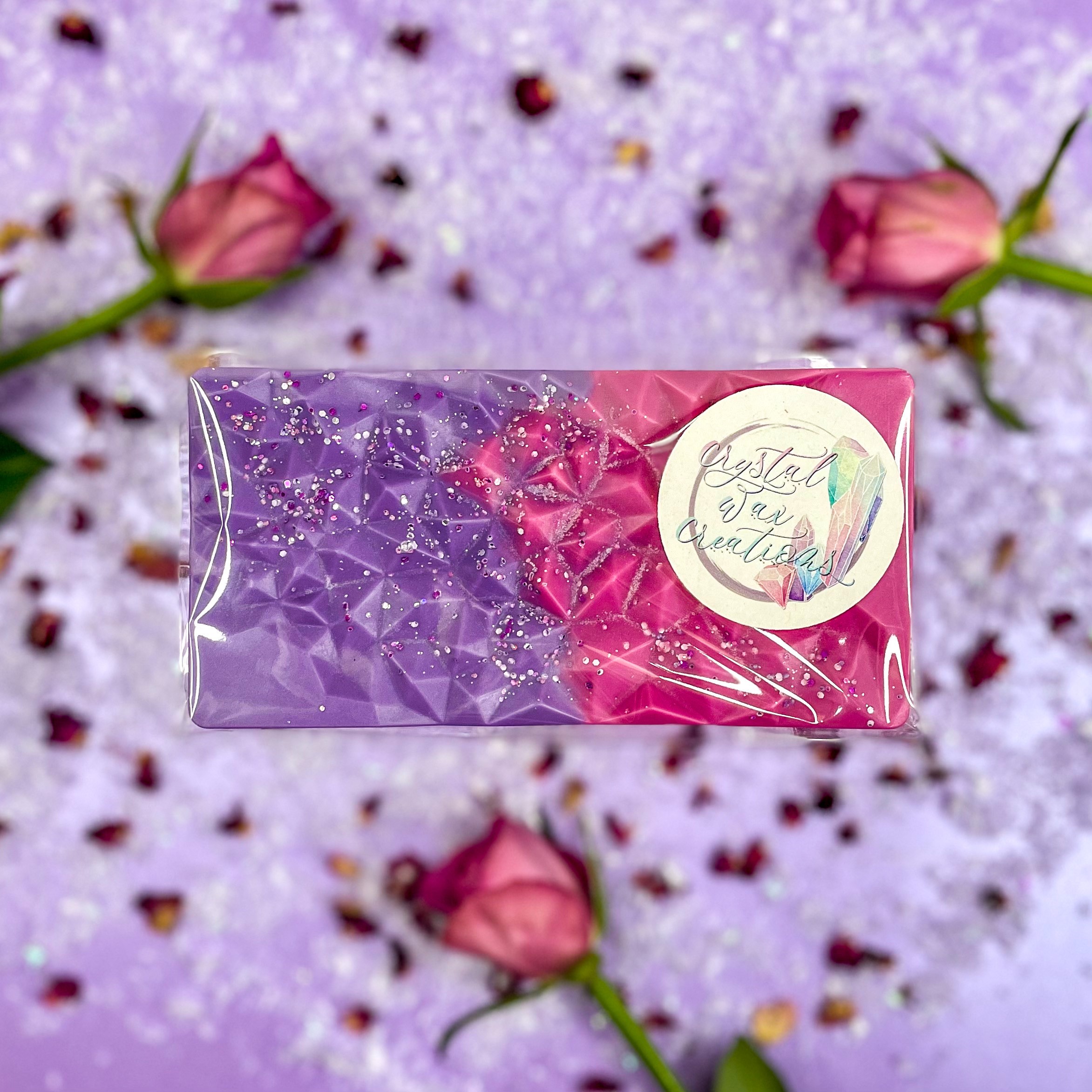Rose Wonderland Soy Wax Melt Geode Bars
