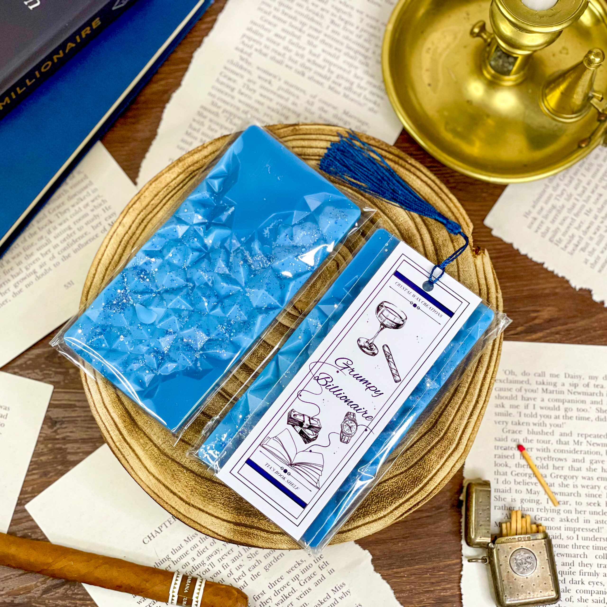 Grumpy Billionaire Book Trope Wax Melts